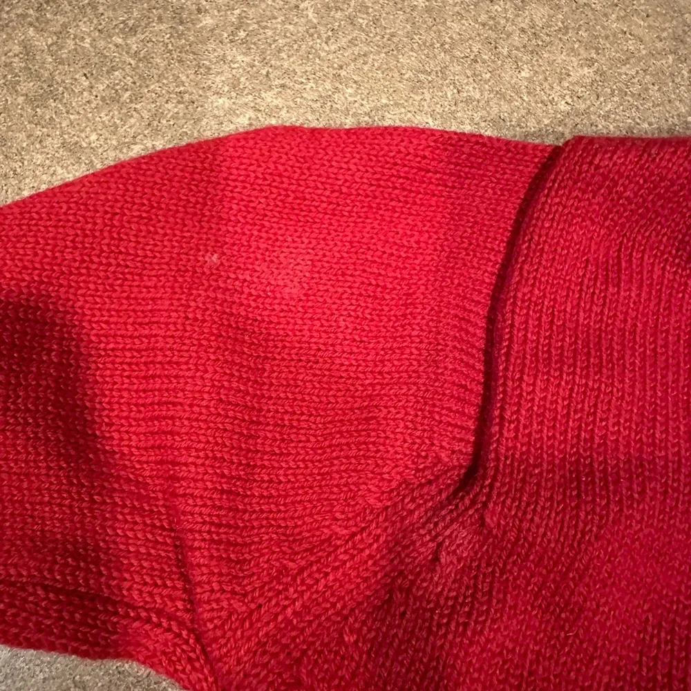 Red Argyle Half-Zip Sweater - new